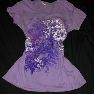 Purple Floral Women's Top